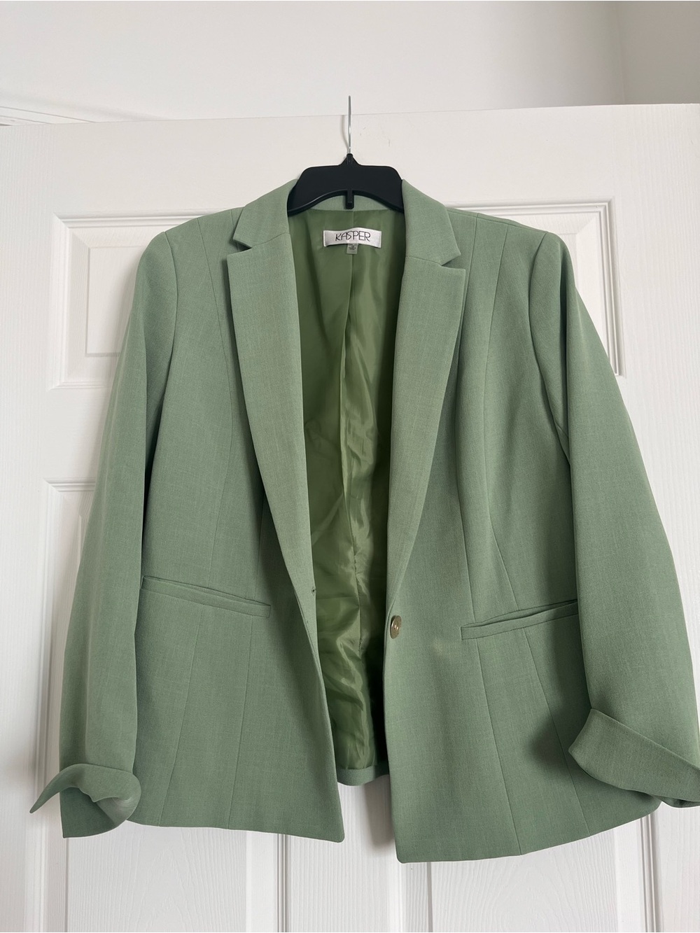Kasper Women's Light Sage Blazer Jacket